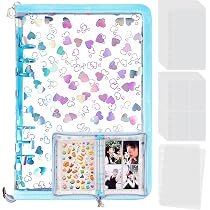 Amazon.co.jp: Fluxbee シール帳 A5サイズ 大きめ 透明 6穴 ファスナー